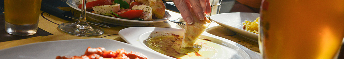 Eating Mediterranean at Saj Fresh Grill restaurant in Aurora, CO.